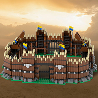 Ensemble de blocs de construction de modèles de château médiéval viking occidental, murs de portail militaires, jouets éducatifs créatifs DIY pour enfants MOC5082