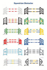 <span class=keywords><strong>Ostacoli</strong></span> da <span class=keywords><strong>Salto</strong></span> per Equitazione Portatili Standard da Competizione di Alta Qualità Pali in PVC Salti in Alluminio per Scuderia - Product Image 6
