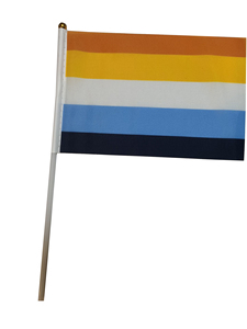 Banderas <span class=keywords><strong>de</strong></span> Mano con Asta <span class=keywords><strong>de</strong></span> 14*21cm, 100% Poliéster, Económicas, con Diseño <span class=keywords><strong>de</strong></span> Orgullo Gay, Aromático, Asexual y Aroace - Product Image 2