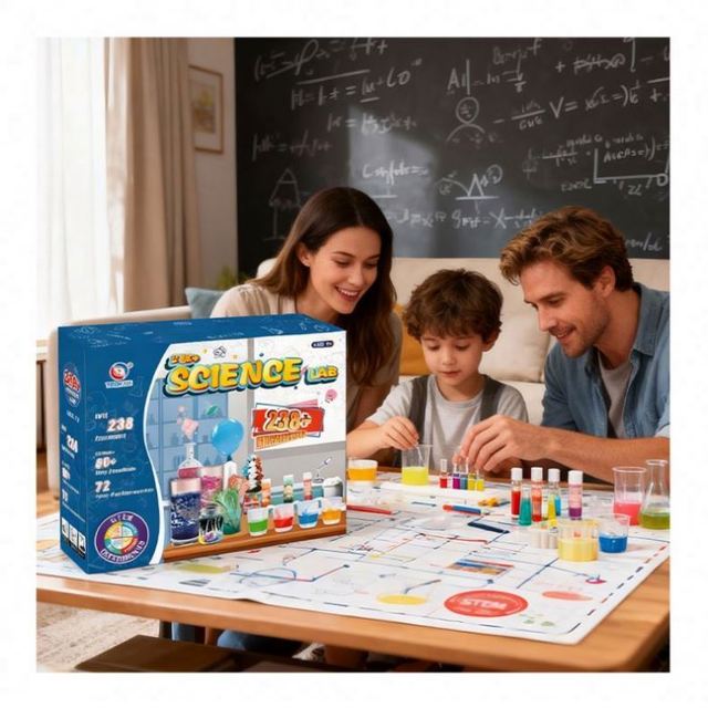 Intelligent STEM Science Learning Laboratory Kit Kids Educational Chemistry Experiments Safe Hands-On Discovery Fun Reaction Toy