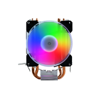 Refroidisseur de processeur RGB à couleur fixe, 2 caloducs, refroidisseur PC silencieux, Intel LGA 1700 1200 2011 115X AM5 AM4