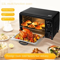 Four électrique multifonction, friteuse à air, en acier inoxydable, protection contre la surchauffe, double tension, utilisation domestique, pour tartes aux œufs, pain, viande, mini-four