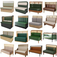 Ensembles de mobilier pour restaurants, cafés et fast-foods, sièges de banquette et bancs d'appoint en cuir