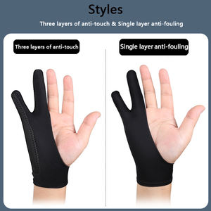 Panwenbo 2PK 2指数字艺术绘画手套平板电脑左手和右手艺术家绘画手套 - Product Image 3