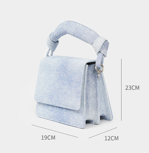 Bolso de hombro personalizado de alta calidad al por mayor de fábrica, bolso de cadena de mezclilla, bolso de lujo para mujer - Product Image 4