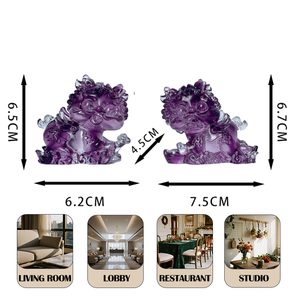 คริสตัลเคอินจากการบินที่น่ารักของประดับคริสตัลฮวงจุ้ยของตกแต่งบ้านสำนักงานหัตถกรรมคริสตัลนำโชคคิริน - Product Image 2