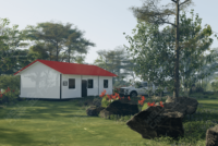 WELLCAMP Maison de montagne rustique en structure acier, Villa légère en acier, 2 chambres, Maisons modulaires de luxe en panneaux sandwich, Hôtel étanche
