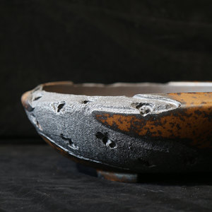 Maceta de Bonsái de Arcilla Morada Zisha, Hecha a Mano al Horno con Leña, Estilo Antiguo Redondo, Maceta de Escritorio - Product Image 2