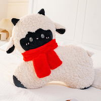 Boneka Domba Lucu Mie Mie Scarf, Mainan Boneka Bantal Panjang, Boneka Penenang Tidur Anak, Hadiah Pertemuan Tahunan