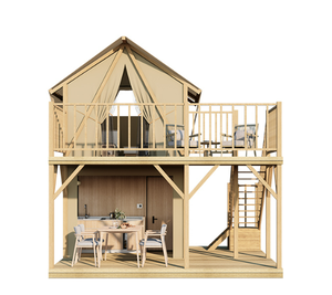 Tente de balcon double couche pour le camping forestier Tente de <span class=keywords><strong>terrasse</strong></span> de luxe avec structure à deux couches Tente de safari de camping avec balcon alpin - Product Image 1