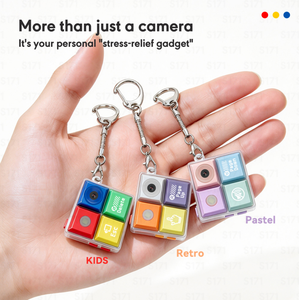Taschen-Schlüsselanhänger-Kamera S17 2MP Foto, 1080P Video 0,96 Zoll Display Eingebautes Aufhellungslicht Mehrfarbige Filter Stressabbau-Gadget - Product Image 2