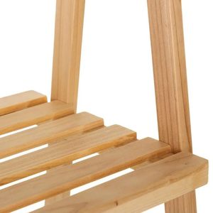 Étagère de rangement en forme d'échelle à 3 niveaux en bois de sapin naturel 42x34x91 cm, unité d'étagère gain de place - Product Image 5