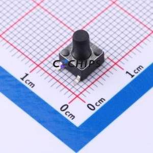 TS-1095S-A10B3-C2D2 Tactile Switch SMD-4P,6x6mm Switch Single Pole Single Throw Round Button 2.5N Vertical Mount - Product Image 1