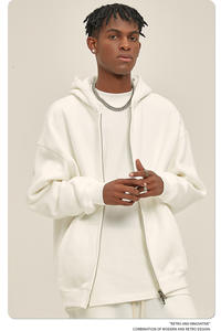 <span class=keywords><strong>Sudadera</strong></span> con capucha de gran tamaño personalizable, <span class=keywords><strong>sudadera</strong></span> de algodón grueso lavado para hombre, chaqueta Vintage Y2K, Jersey Retro de manga larga - Product Image 2