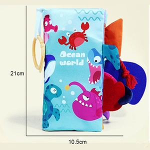 Libro de tela para bebés, libros sensoriales de educación temprana para bebés, niños pequeños, libro arrugado lavable, juguete para cochecito de Aprendizaje Temprano - Product Image 5