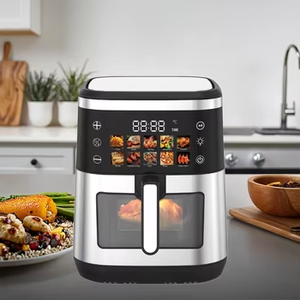 10-литровая безмасляная семейная электрическая аэрофритюрница с большой вместимостью, металлической внутренней камерой и цветным сенсорным экраном - Product Image 3