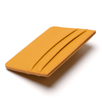 Dompet Kartu Kulit PU Logo Kustom Grosir, 5 Slot, Warna Cerah, Porte Cartes Remaja
