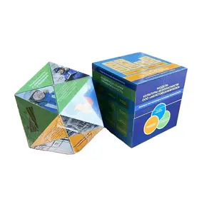 Personnalisé votre propre logo photo publicitaire bricolage éducatif 3d pliant puzzle cube magique magnétique jouet de qualité supérieure