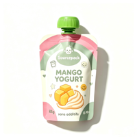 Pochettes imprimées pour bébé avec bouchon, sachets souples de qualité alimentaire pour liquides, smoothies, lait, compléments alimentaires, sans BPA