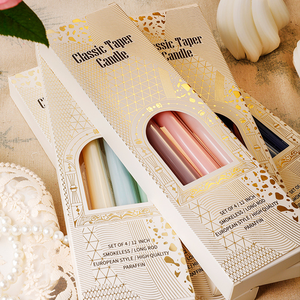 Velas Cónicas Nórdicas de 12 Pulgadas Sin Aroma para Candelabro, Color Morandi para Banquete de Boda, Varilla Larga Sin Humo y Sin Goteo - Product Image 6