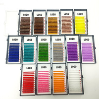 Extensions de cils scintillantes colorées : rose, vert, bleu, blanc, jaune, noir – Effet Bling Bling