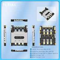 Connecteur Nano SIM 6+1 broches à détection normalement ouverte, type flip, 1.5H, pour applications IoT