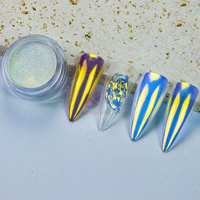 Poudre irisée arc-en-ciel Korlex tendance effet licorne aurore pour nail art, pigment titane pour vernis gel, peinture personnalisée, fard à paupières
