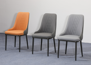 Silla Moderna de Piel Sintética para Sala de Estar con Patas de Metal, Diseño Contemporáneo, Muebles para el Hogar - Product Image 4