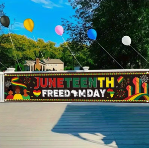 Bannière Juneteenth 300*50cm, Décoration Murale pour Célébrations, Fêtes et <span class=keywords><strong>Photographie</strong></span> - Product Image 2