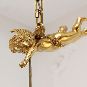 Jewellerytop <span class=keywords><strong>Cupido</strong></span> Lámpara colgante individual Pequeña lámpara de cristal para cabecera Lámpara danesa Escalera Cluster Comedor Luz colgante - Product Image 6