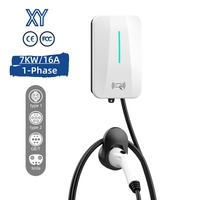 Prêt à expédier OEM ODM Personnalisable 16A 7kW 2 IEC 62196 Station de recharge murale EV intelligente pour usage domestique, nouvelle version blanche, pour rétrofit/mise à niveau