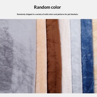 Couvertures pour animaux de compagnie (chats et chiens) en polaire corail, unies, chaudes, tapis de couchage pour niche, utilisables en climatisation, haute absorption d'eau
