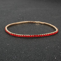 Nouveau Bracelet de Tennis élastique en strass multicolore, bijoux simples et brillants, vente en gros, tendance pour femmes