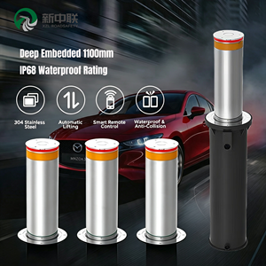 Bolardo de seguridad hidráulico automático retráctil de elevación profunda personalizado para entrada de vehículos, antirramas - Product Image 1