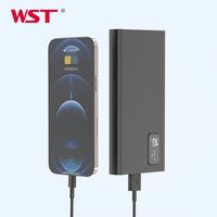 WST Banco De Potencia Powerbank portable haute performance lumière LED Banques d'alimentation portables 10000mah Banque d'alimentation pour téléphone portable