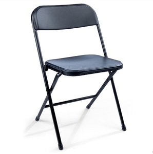 Chaise pliante en <span class=keywords><strong>plastique</strong></span> Chaises de jardin et de patio Mobilier de jardin Chaises de pelouse, terrasse, arrière-cour, <span class=keywords><strong>noir</strong></span> - Product Image 1