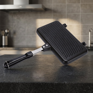 Poêle à sandwich double face antiadhésive, en alliage d'aluminium de qualité alimentaire pour le petit-déjeuner et la cuisson commerciale, vente en gros - Product Image 5