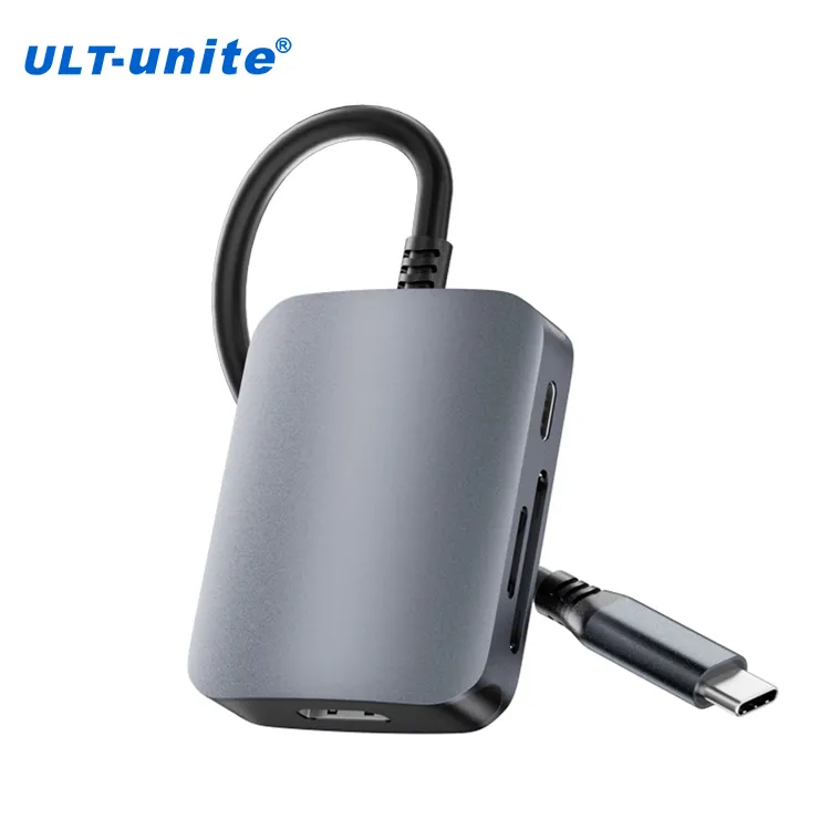 Ult-unite yeni varış tipi c usb port hub ile 6 in 1 usb c hub type_C konnektörü ile Mac dizüstü Ipad için kullanın yerleştirme