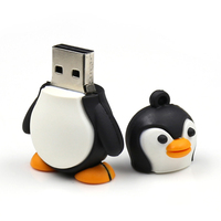GJUS23-disco en U con dibujos de animales, memoria Flash de pingüino, 128gb, 64gb, 32gb, 16gb