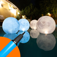 Lampe de piscine flottante solaire pleine lune à distance IP67 étanche à changement de couleur LED lampe de boule de natation à énergie solaire