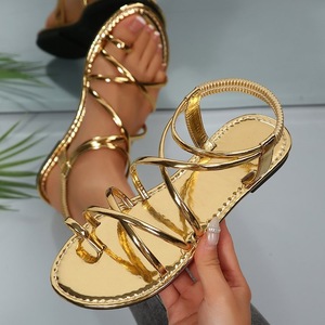 <span class=keywords><strong>Sandalias</strong></span> <span class=keywords><strong>Planas</strong></span> con Punta en Pico y Tiras Cruzadas para <span class=keywords><strong>Mujer</strong></span>, Talla Grande, Exportación Europea y Americana, Tienda Independiente <span class=keywords><strong>Amazon</strong></span>, Verano 2026 - Product Image 2