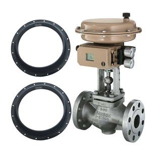 Vanne à boisseau sphérique pneumatique Samson avec diaphragme d'amortissement 3277-350/3271-350, actionneur de vanne de régulation OEM 0520-0525 - Product Image 1