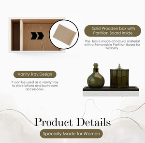 Boîte porte-<span class=keywords><strong>tampon</strong></span> en bois de bambou pour salle de bain stockage de serviettes hygiéniques coton tampons organisateur produit féminin étui - Product Image 3