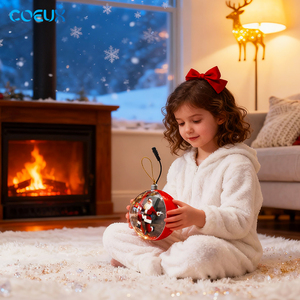 Khổng lồ giáng sinh Bóng đồ trang trí với tùy chỉnh Logo-12cm treo ngoài trời LED ánh sáng Bộ nhớ Orb Hologram chiếu - Product Image 1