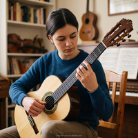 Guitare Flamenco Professionnelle Faite à la Main, Table en Épicéa Engelmann AAA Massif, Dos et Éclisses en Cyprès Massif, Joint Monobloc Espagnol