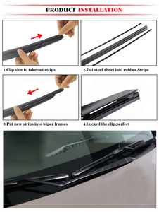 Kction Decoración Accesorios de coche 8 mm limpiaparabrisas tiras de goma recarga China Fit limpiaparabrisas híbrido - Product Image 6