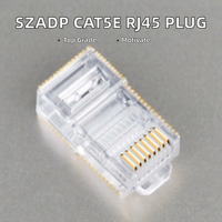 Cat5E Cat6 UTP FTP RJ45 Fiche Modulaire 8P8C 8 Broches Transparent Mâle Ethernet RJ45 Câble Connecteur Connecteur Accessoires