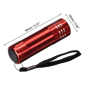 Mini lampe torche promotionnelle 9 LED, lampe torche LED, lampe torche d'extérieur, mini lampe torche, lumière UV ou blanche - Product Image 6