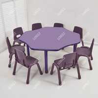 Meubles de maternelle colorés et sécurisés dans des ensembles de meubles pour enfants, table et chaise d'étude pour enfants, table de préscolaire