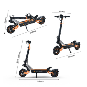 Ruitoo T2max Scooter Plegable Impermeable con Batería de Litio, Ruedas de 10 Pulgadas, 40-60 km de Autonomía, Marco de Aluminio, Control Remoto T2max Des T2max - Product Image 6